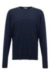 John Smedley Marcus Crew-neck Sweater In Blue