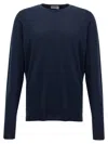 John Smedley Marcus Extra Fine Merino Wool Jumper Clothing In Blue