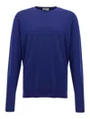 John Smedley Weatherby Cotton Sweater In Blue