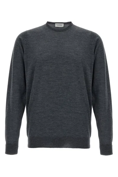 John Smedley Cherwell Merino Wool Turtleneck Sweater In Gray