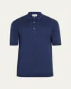 John Smedley Men's Adrian Polo Shirt In French Navy