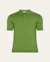 John Smedley Men's Adrian Polo Shirt In Olive