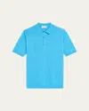John Smedley Men's Adrian Polo Shirt In Summer Sky