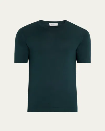 John Smedley Men's Lorca Sea Island Cotton T-shirt In Green