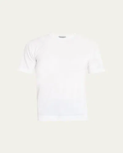 John Smedley Men's Lorca Sea Island Cotton T-shirt In White