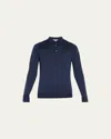John Smedley Men's Polo Shirt In Blue Haze