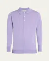 John Smedley Men's Polo Shirt In Cosmic Violet