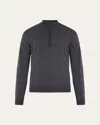 John Smedley Men's Richards Wool Turtleneck Sweater In Gray