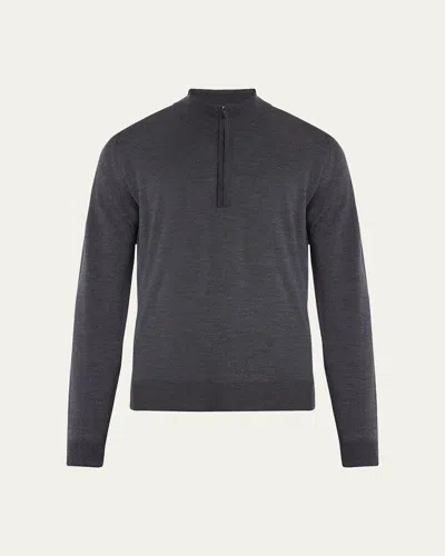 John Smedley Men's Richards Wool Turtleneck Sweater In Gray