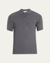 John Smedley Men's Roth Cotton Polo Shirt In Gray
