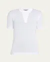 John Smedley Men's Roth Cotton Polo Shirt In White