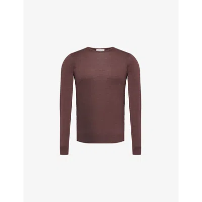 John Smedley Mens Copper Lundy Wool Jumper In Copper