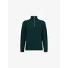 John Smedley Mens High-neck Knitted Cashmere And Wool Jumper Forest In Green