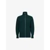 John Smedley Mens High-neck Zip-up Knitted Cashmere And Wool Cardigan Forest Xxl In Green