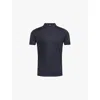John Smedley Mens  Payton Short-sleeved Wool-knit Polo Shirt In Hepburn Smoke