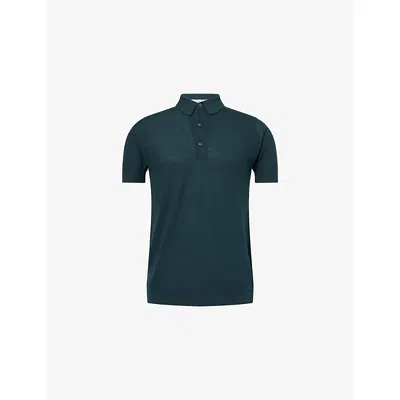 John Smedley Mens Rainforest Roth Regular-fit Cotton-piqué Polo Shirt Xxl In Black