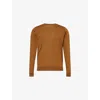 John Smedley Mens Keats Bronze Lundy Crewneck Wool Jumper