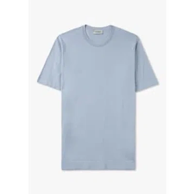 John Smedley Mens Lorca T-shirt In Mirage Blue