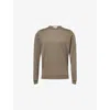 John Smedley Mens Mansfield Green Lundy Crewneck Wool Jumper