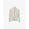 John Smedley Mens Shawl-collar Knitted Wool And Cashmere Cardigan Polar Xl In White