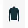 John Smedley Mens Richardson Green Tapton Mock-turtleneck Wool Jumper