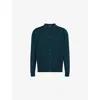 John Smedley Mens Tibor Button-down Cotton Knitted Shirt Richardson Green