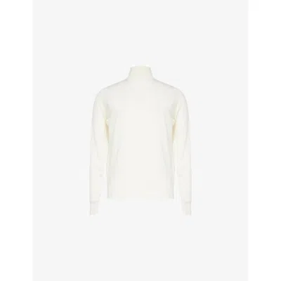 John Smedley Mens Roll-neck Merino-wool Jumper Snow White