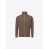 John Smedley Mens High-neck Zip-up Knitted Cashmere And Wool Cardigan Toast In Brown