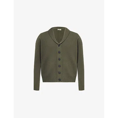 John Smedley Mens Wood Green Shawl-collar Regular-fit Recycled-cashmere And Wool Cardigan