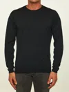 John Smedley Black Merino Jumper In Black