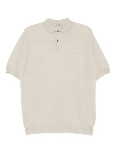 John Smedley Merino Polo Shirt In Neutral