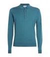 John Smedley Merino Wool Belper Polo Shirt In Blue