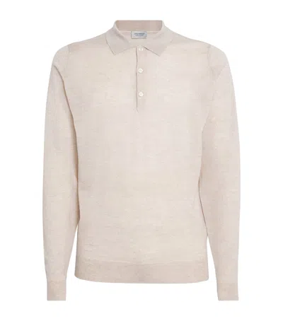 John Smedley Belper Slim-fit Merino Wool Polo Shirt In Neutral