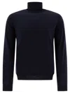 John Smedley Merino Wool "cherwell" Turtleneck Sweater In Black