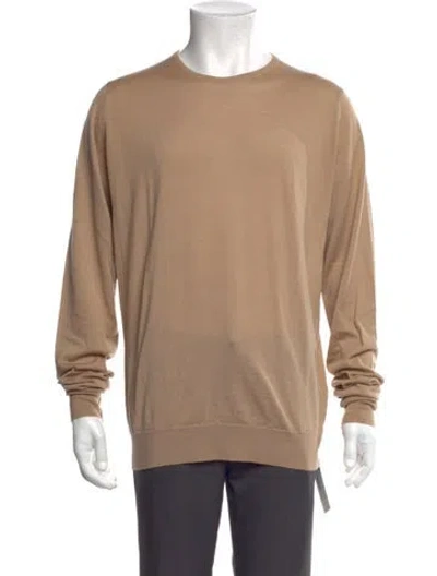 Pre-owned John Smedley Merino Wool Crew Neck Pullover In Neutral