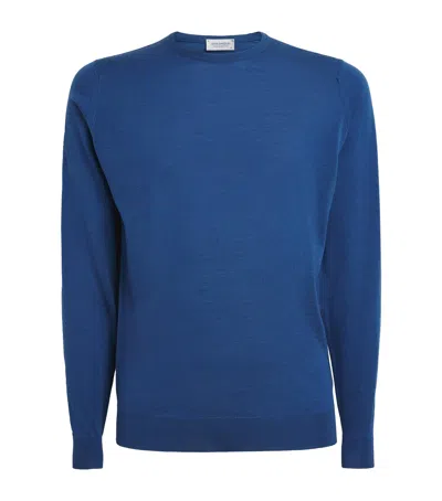 John Smedley Merino Wool Jumper In Blue