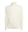 John Smedley Merino Wool Rollneck Jumper In White
