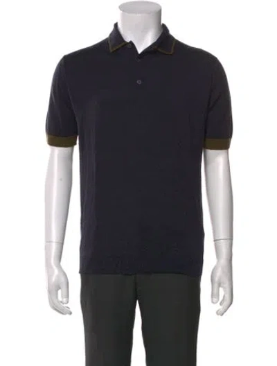 Pre-owned John Smedley Merino Wool Short Sleeve Shirt In Black