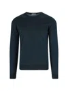 John Smedley Merino Wool Sweater In Blue