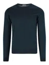 John Smedley Merino Wool Sweater In Green
