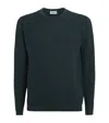 John Smedley Merino Wool Textured Jumper In Green