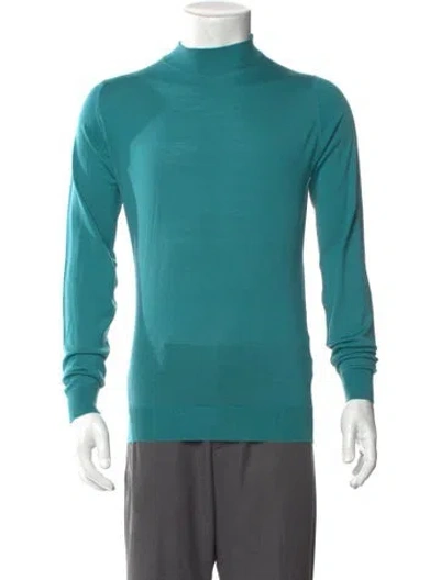 Pre-owned John Smedley Merino Wool Turtleneck Pullover W/ Tags In Multi