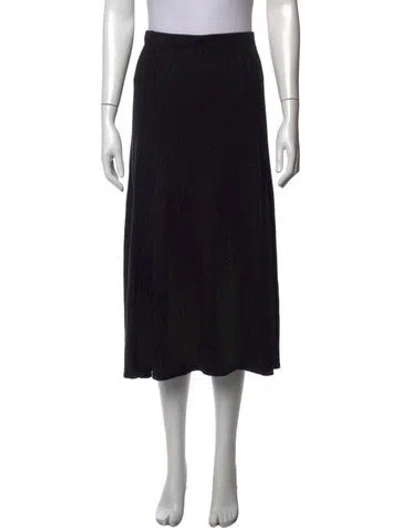 Pre-owned John Smedley Midi Length Skirt In Black
