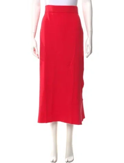 Pre-owned John Smedley Midi Length Skirt W/ Tags In Orange