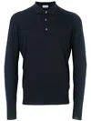 John Smedley Midnight Blue Merino Polo Shirt In Blue