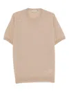 John Smedley Namaste Crew-neck T-shirt In Neutral