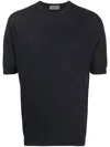 John Smedley Belden Short Sleeves Crew Neck T-shirt Clothing In Blue