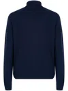 John Smedley Faisal Wool Blend Turtleneck Sweater In Navy Blue