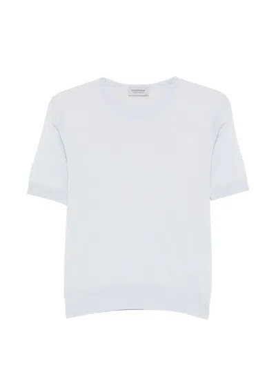 John Smedley Nell Fine-knit T-shirt In Blue