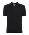 John Smedley Noah Skipper Collar Shirt Ss In Black